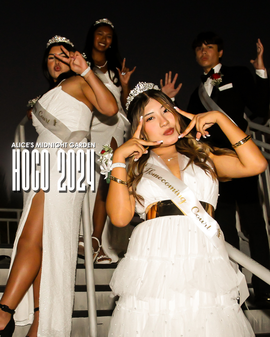 Photo of Covina High School's 2024 Homecoming Court, taken by Rommel Gonzales Jr.