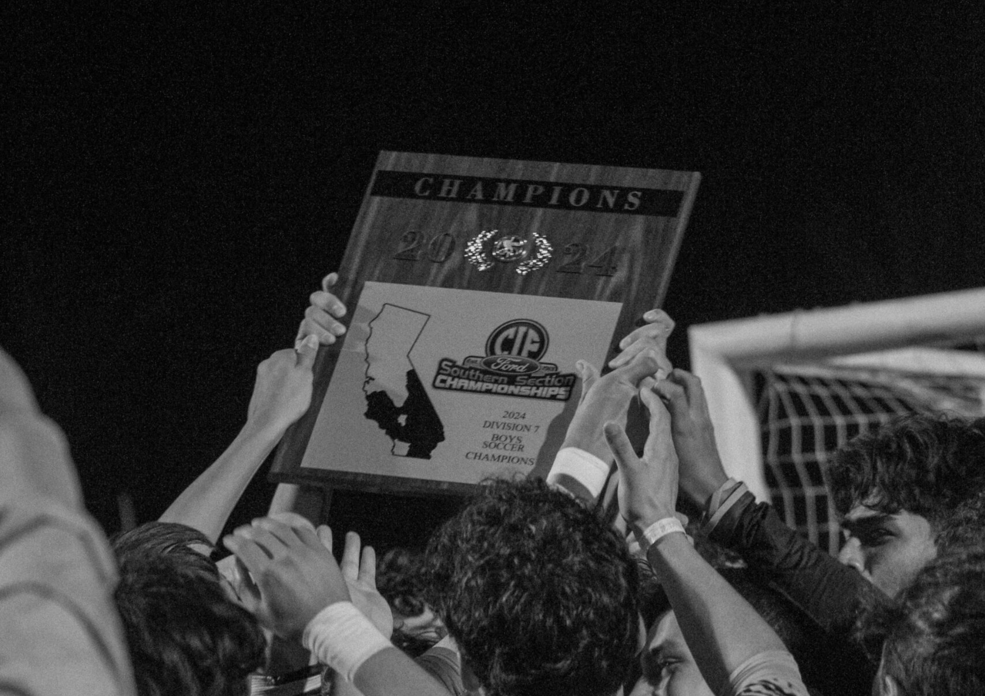 Photo of Covina High School's 2024 CIF Soccer Championship Celebration.