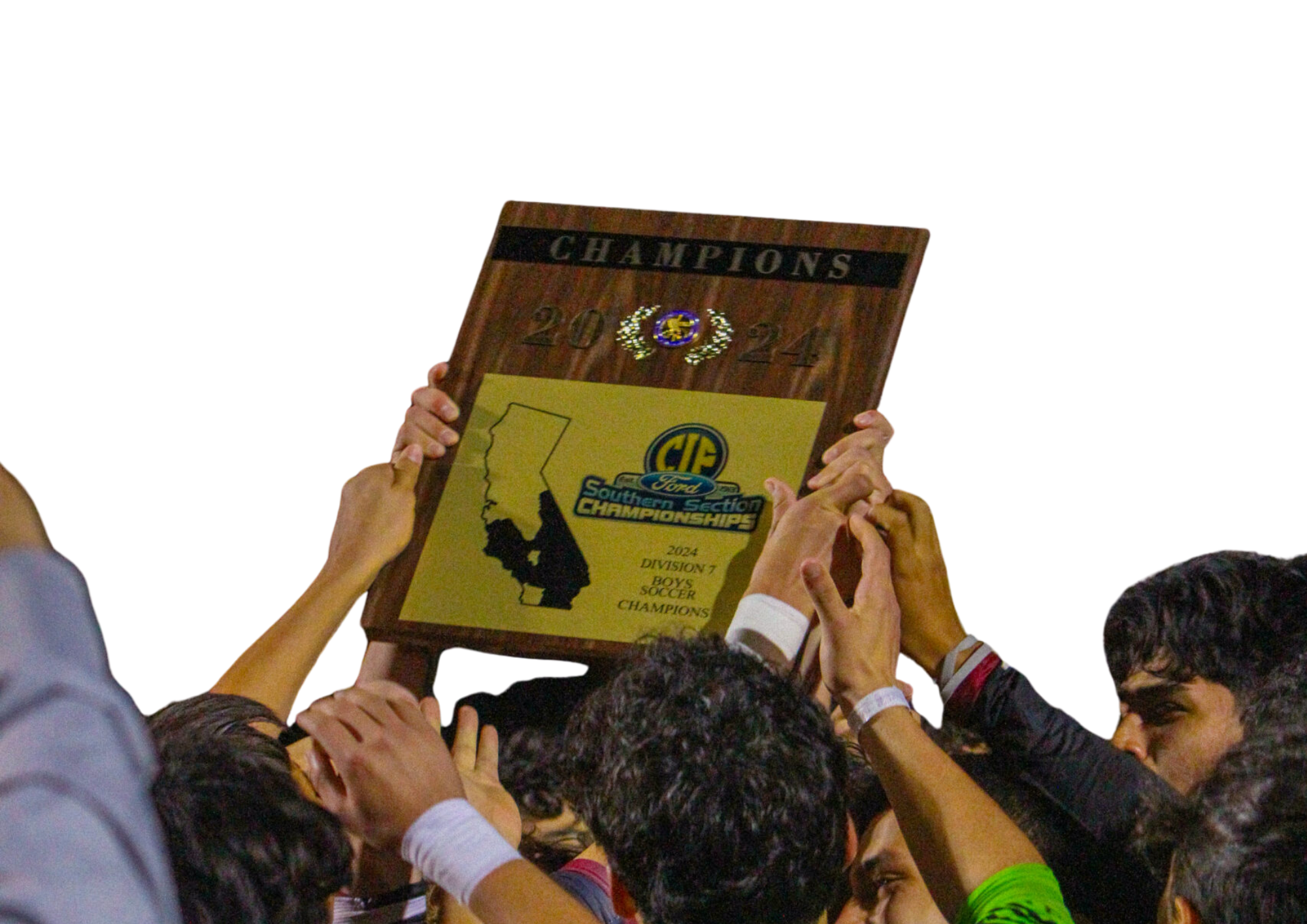 Photo of Covina High School's 2024 CIF Soccer Championship Celebration.