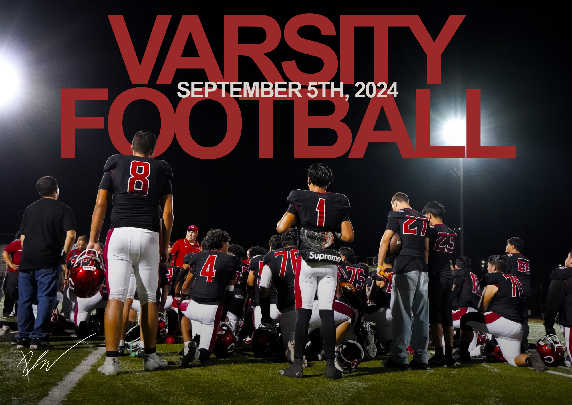 The official VARSITY FOOTBALL | 9.5.24 gallery, featuring photos taken by Rommel Gonzales Jr.